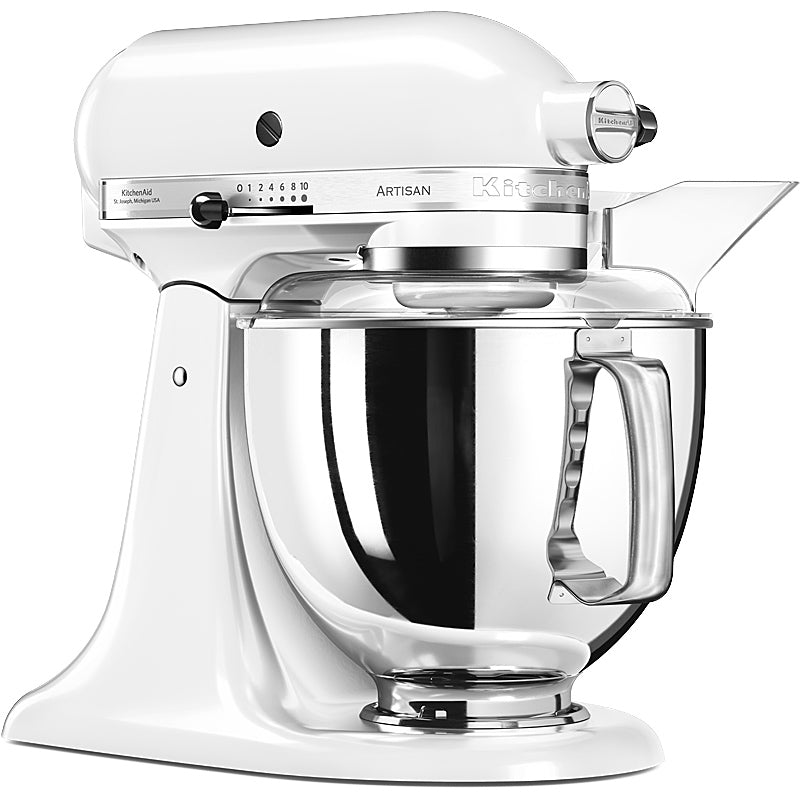 KitchenAid Artisan 5KSM175PSEWH Küchenmaschine 4,8L in Weiß mit Zubehör