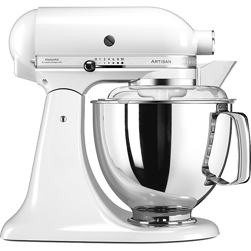 KitchenAid Artisan 5KSM175PSEWH Küchenmaschine 4,8L in Weiß mit Zubehör