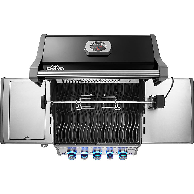 Napoleon Rogue PRO-S 425 Gas Grill with Cast Iron Grates, Black, incl. Rotisserie
