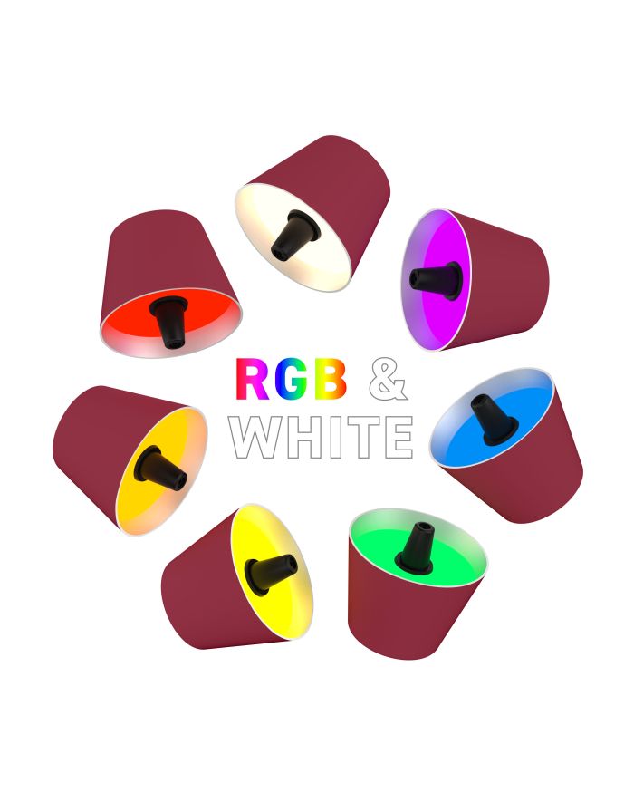 Sompex-Lighting TOP 2.0 BORD. H11CMD12,5CM RGB KUNSTST, 103lm 1,3W 2700-3000K