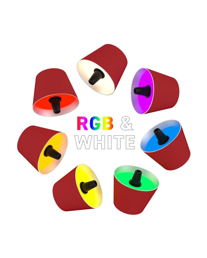 Sompex-Lighting TOP 2.0 ROT H11CM D12,5CM RGB KUNSTST, 103lm 1,3W 2700-3000K