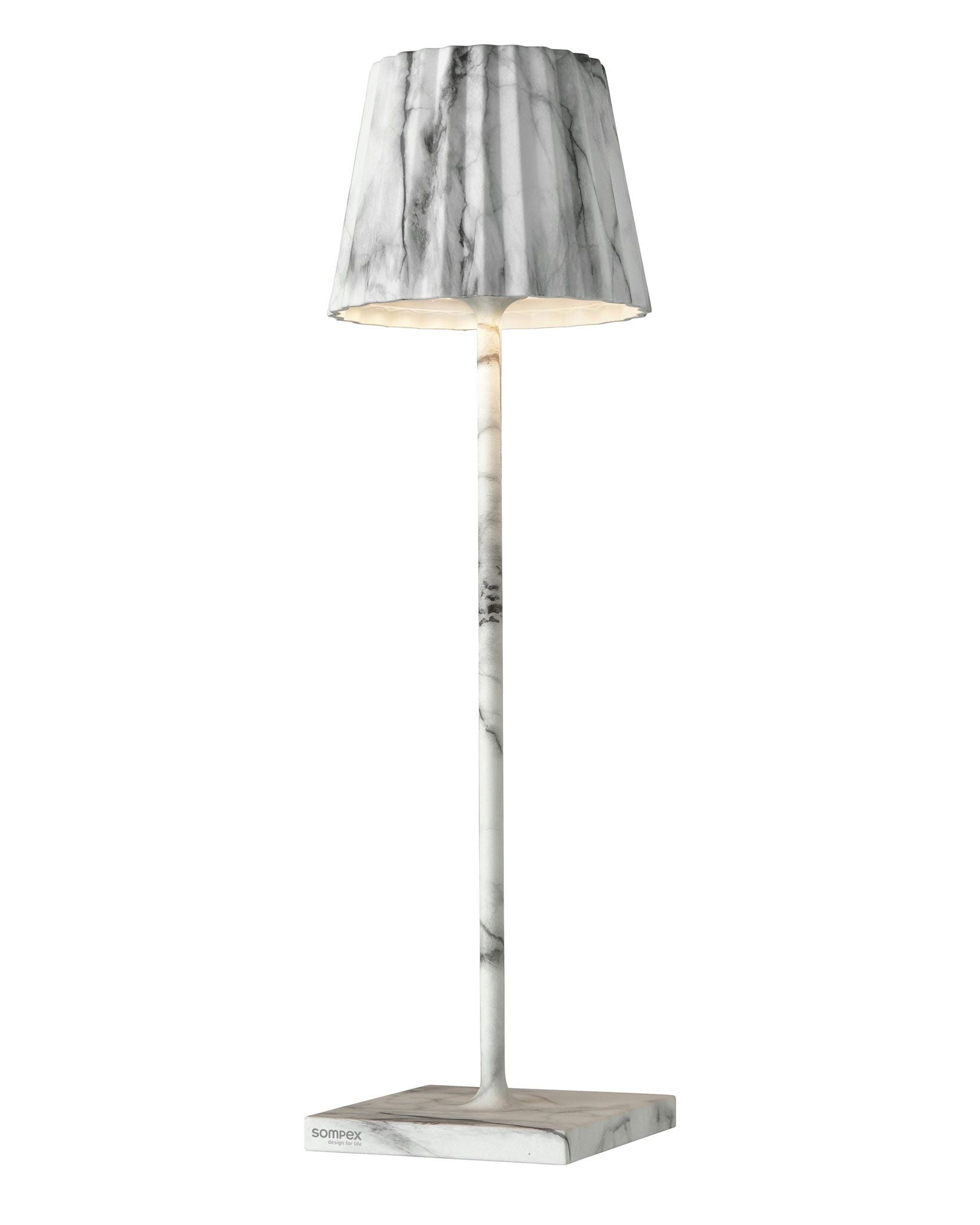 Sompex-Lighting TROLL 2.0 Akku-Tischleuchte Marmor