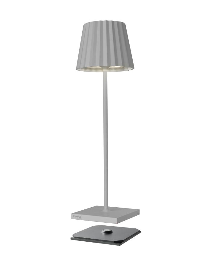 Sompex-Lighting TROLL 2.0 Akku-Tischleuchte Grau