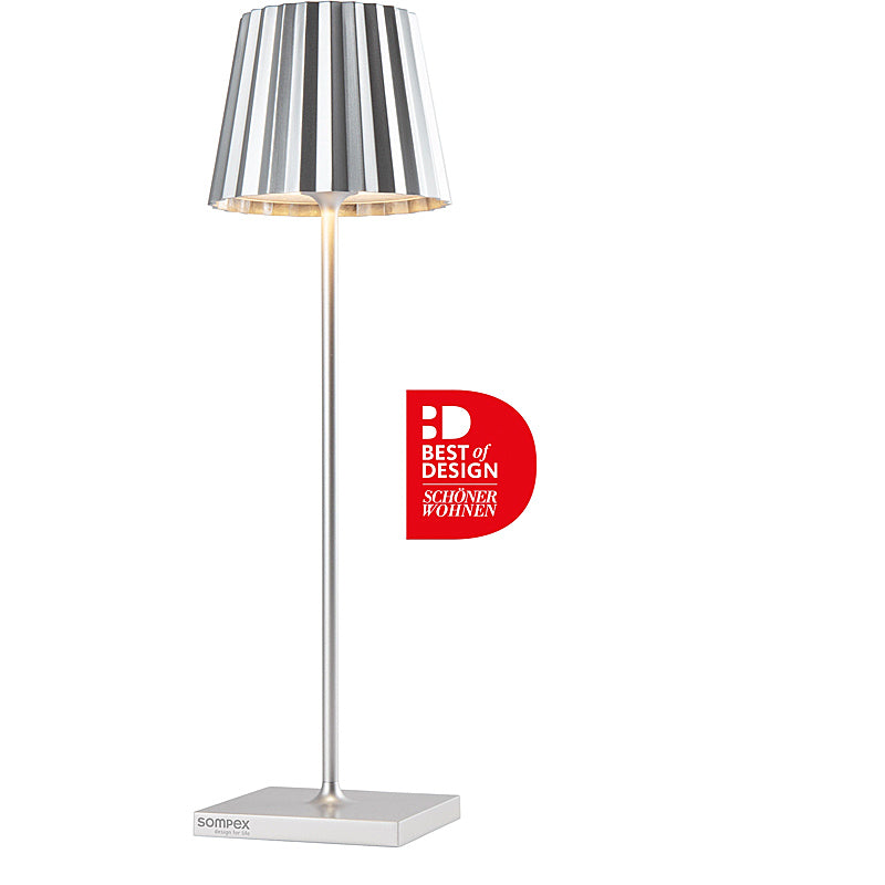 Sompex TROLL 2.0 Akku-Tischleuchte Silber