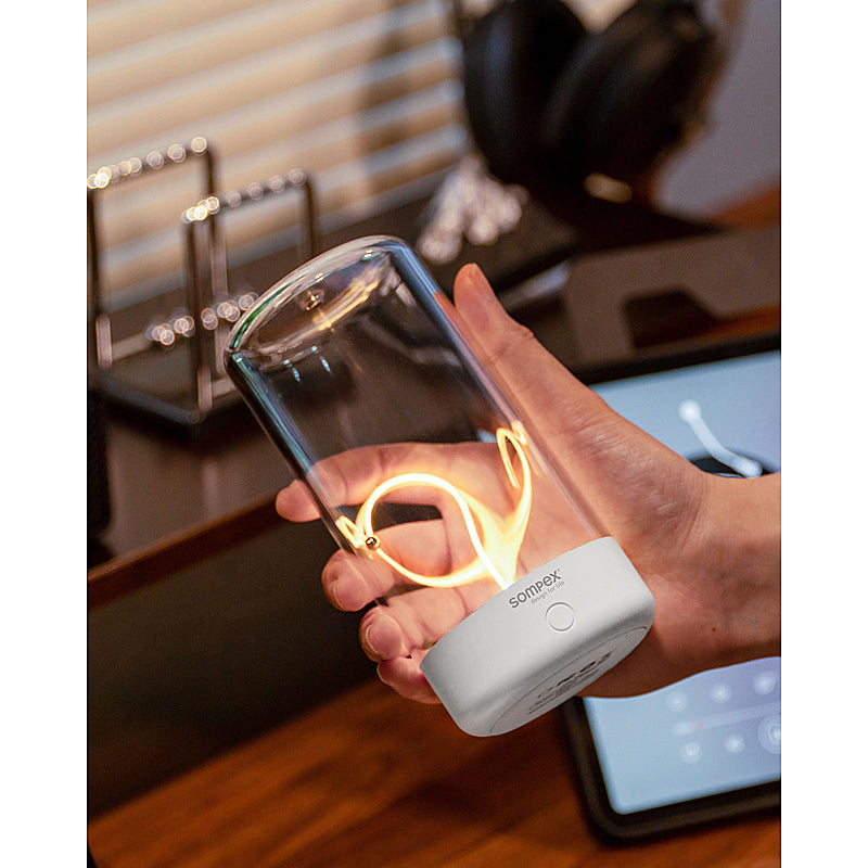 Sompex PULSE - White, battery-powered table lamp