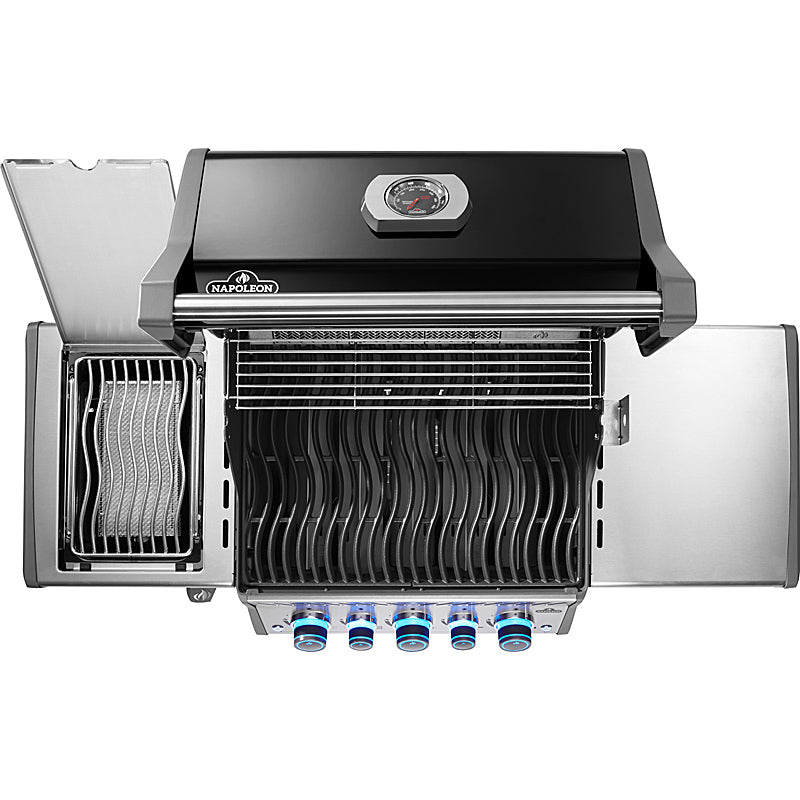 Napoleon Rogue PRO-S 425 Gas Grill with Cast Iron Grates, Black, incl. Rotisserie