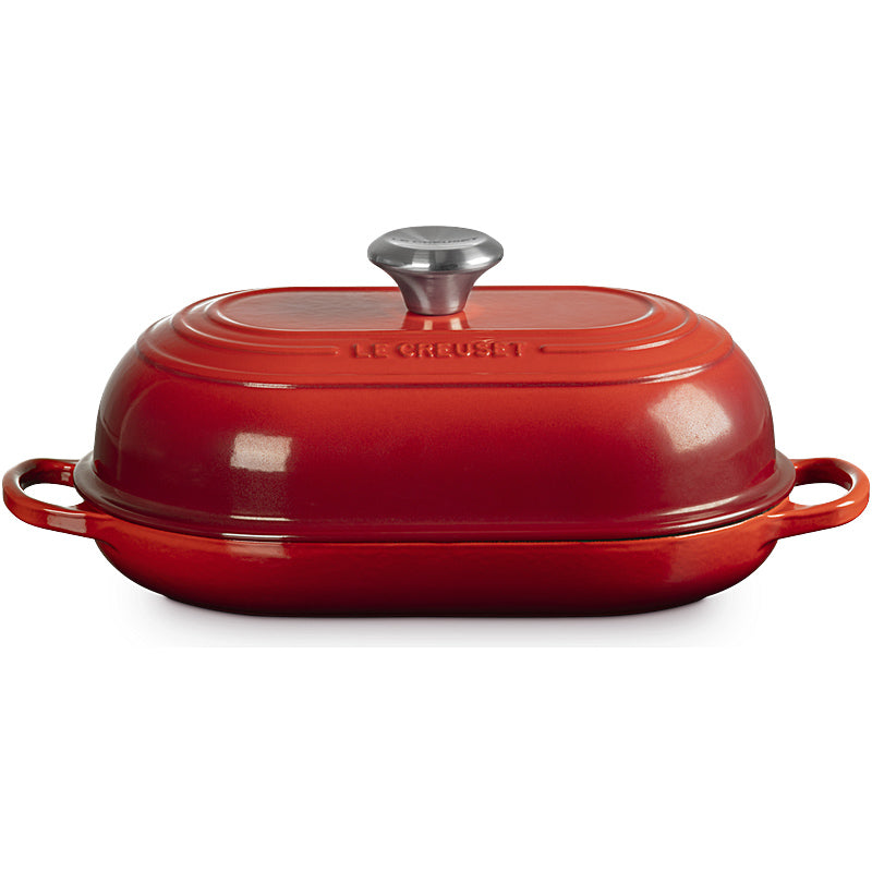 Le Creuset Brot Bräter Signature oval 29 cm Kirschrot