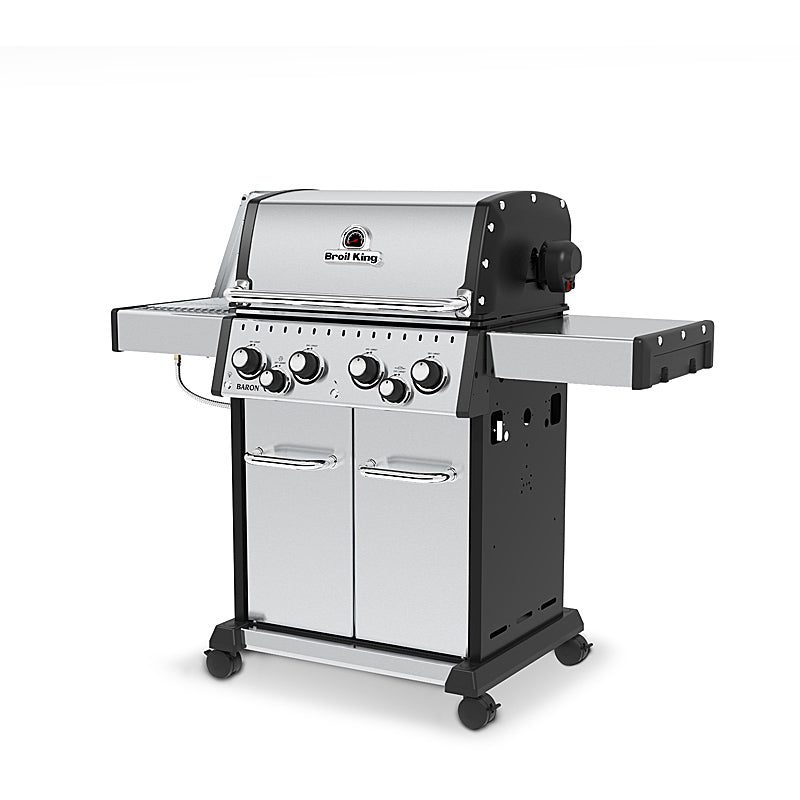 Broil King Baron S490 IR Edelstahl Gasgrill mit Infrarot-Seitenbrenner