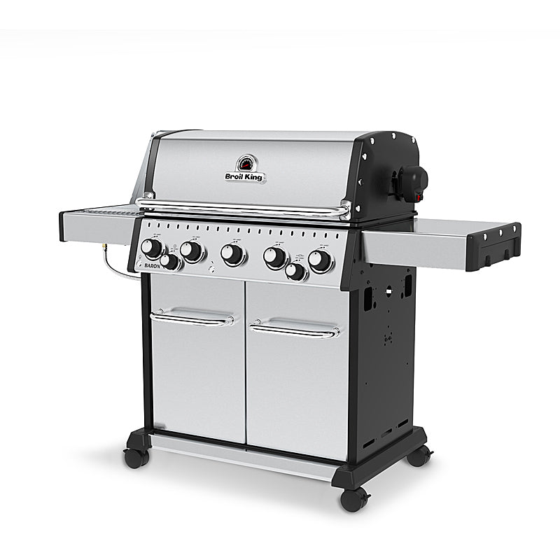 Broil King Baron S590 IR Edelstahl Gasgrill incl. Rotisserie-Set und Infrarot-Seitenbrenner