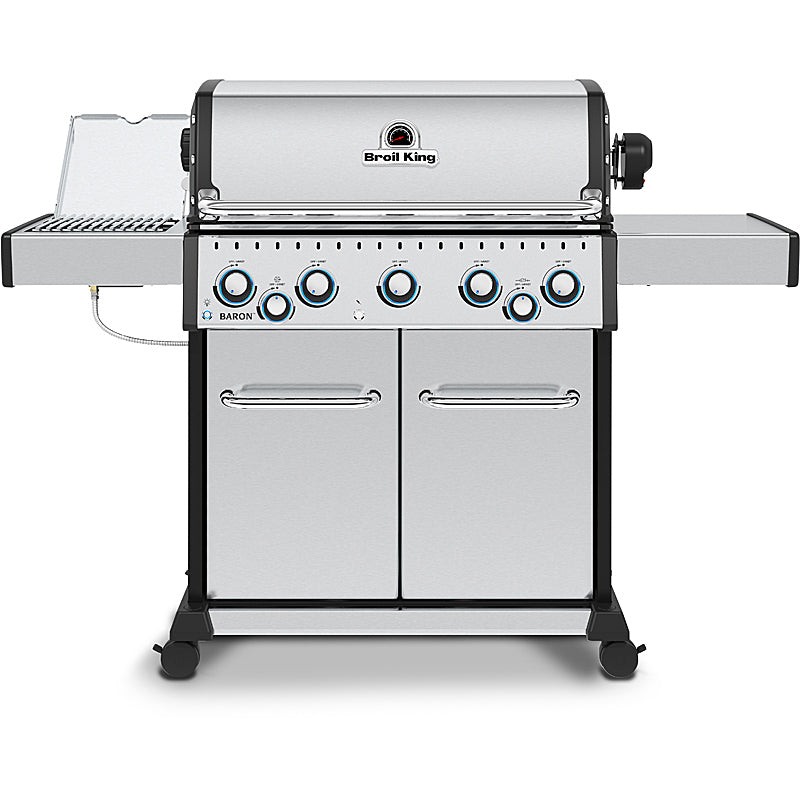 Broil King Baron S590 IR Edelstahl Gasgrill incl. Rotisserie-Set und Infrarot-Seitenbrenner