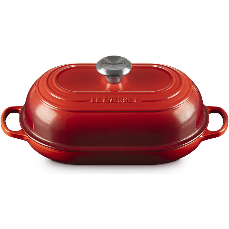Le Creuset Brot Bräter Signature oval 29 cm Kirschrot