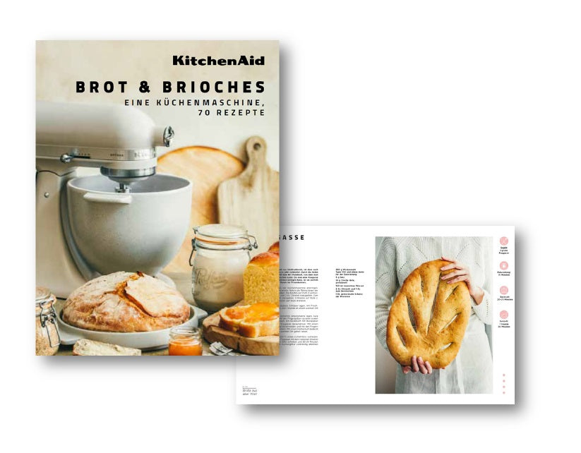 KitchenAid Rezeptbuch Brot & Brioches – Cover und Blick ins Buch