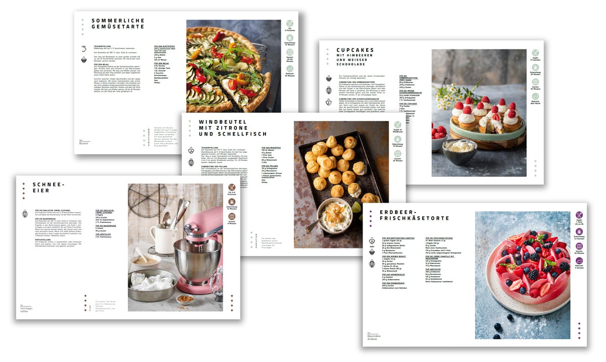 KitchenAid Rezeptbuch Patisserie leicht gemacht – Blick ins Buch mit Rezeptseiten