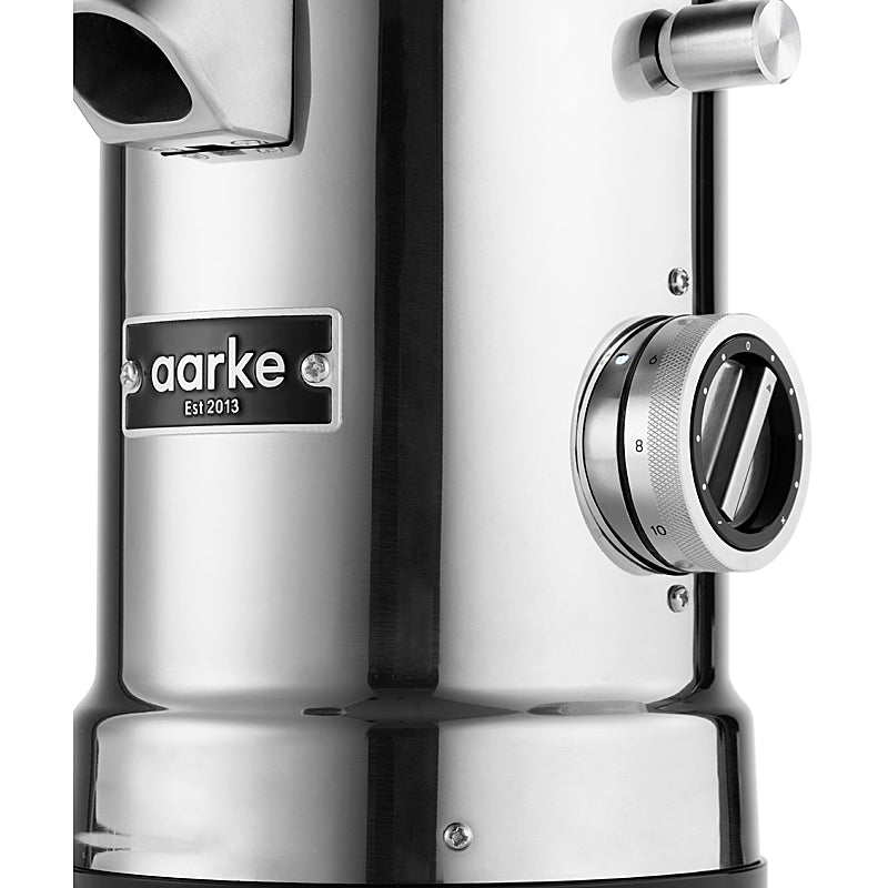 Aarke Kaffeemühle mit Scheibenmahlwerk Edelstahl