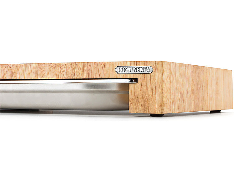 Continenta Multifunktionsbrett mit Edelstahl-Schublade, Stirnholz 4026