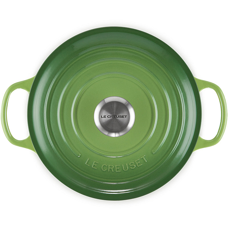 Le Creuset Signature roasting pan, 24 cm high, Bamboo Green