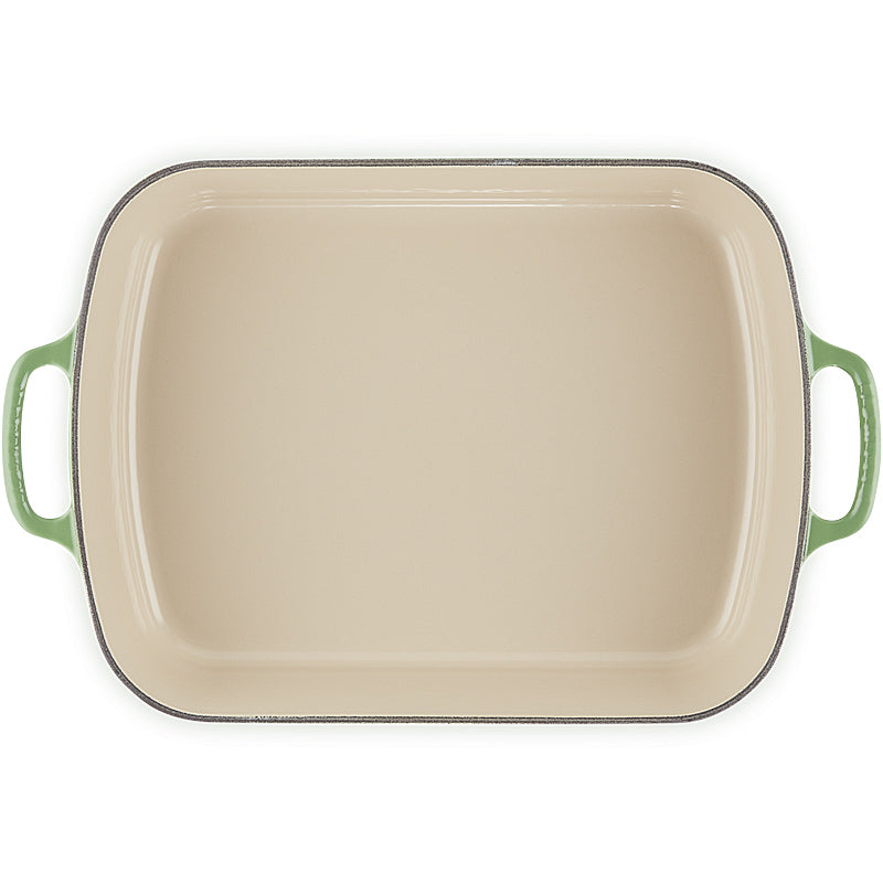 Le Creuset Bratreine Signature rechteckig 33cm Bamboo Green