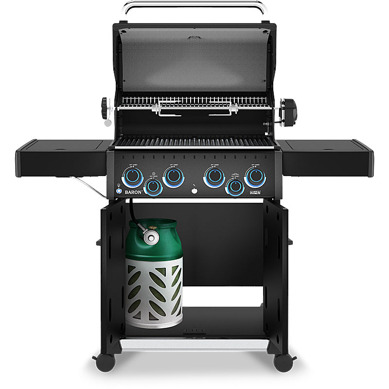 Broil King Baron 490 X Shadow Gasgrill incl. Drehspieß-Set, Pellet-Ready