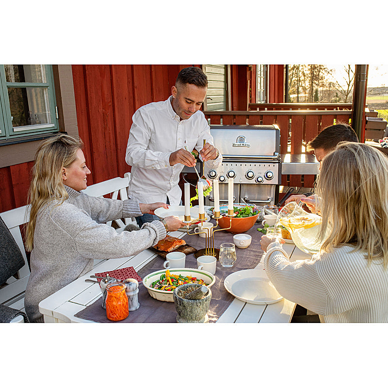 Broil King Baron S490 IR Edelstahl Gasgrill mit Infrarot-Seitenbrenner