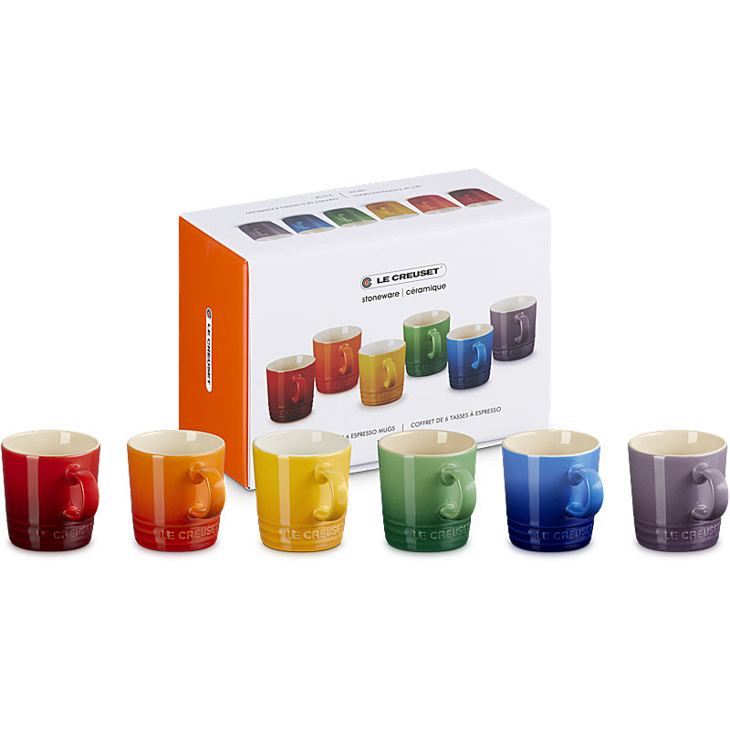 Le Creuset Becher 100ml 6er Set Regenbogen