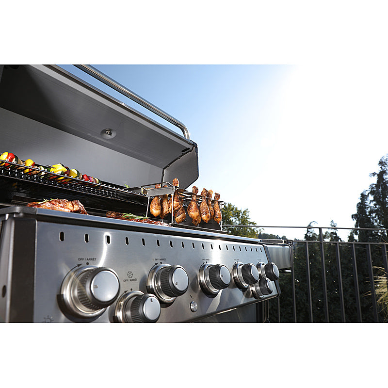 Broil King Baron S590 IR Edelstahl Gasgrill incl. Rotisserie-Set und Infrarot-Seitenbrenner