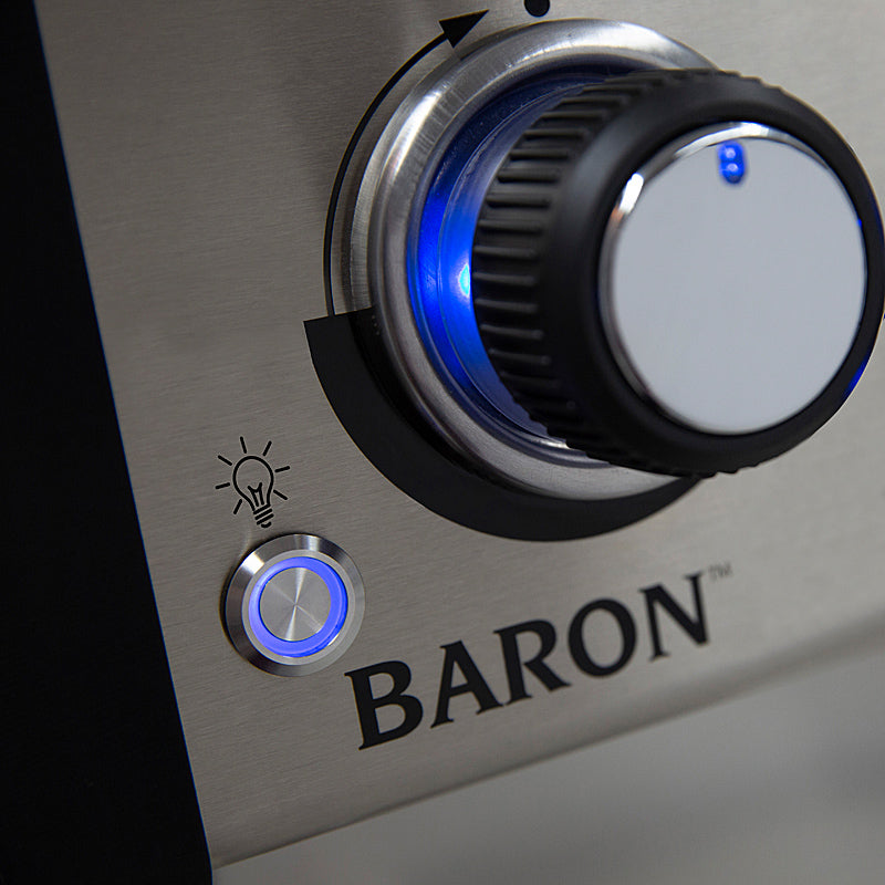 Broil King Baron S590 IR Edelstahl Gasgrill incl. Rotisserie-Set und Infrarot-Seitenbrenner