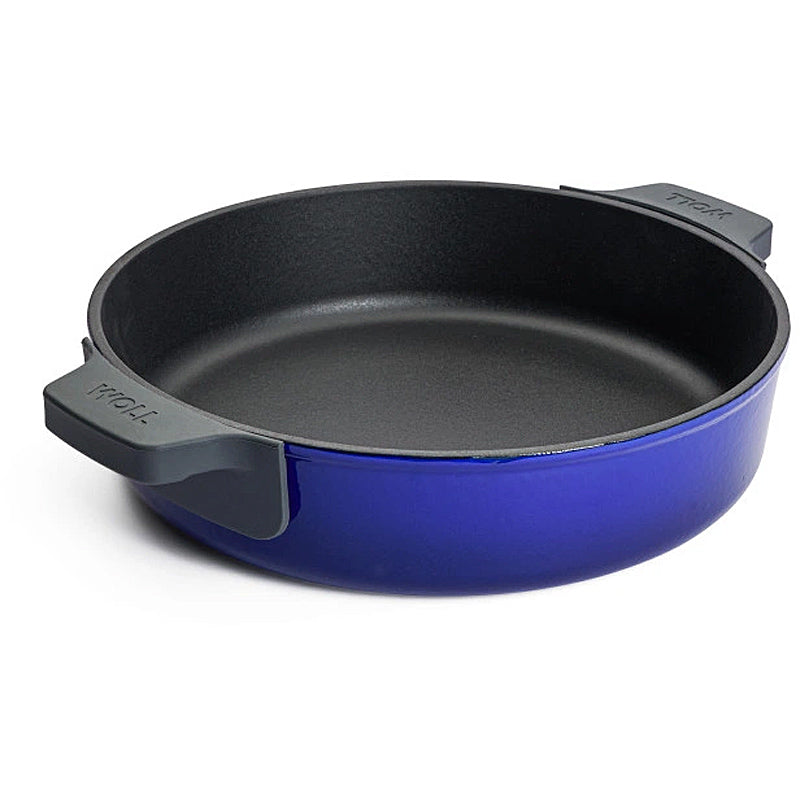 WOLL Kasserolle 28cm Gusseisen mit Silikongriffschutz 3,7l Cobalt Blue 828CI-020