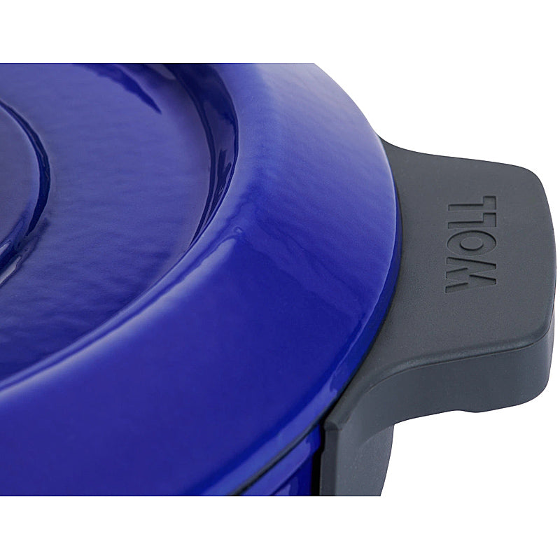 WOLL Kasserolle 28cm Gusseisen mit Silikongriffschutz 3,7l Cobalt Blue 828CI-020