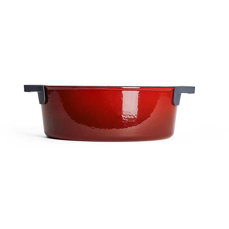 WOLL Iron Bräter 34x26cm Gusseisen mit Silikongriffschutz 7,5l Chili Red