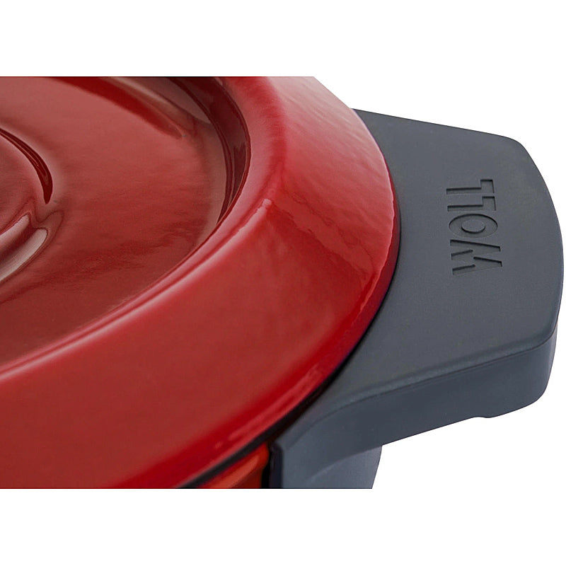 WOLL Iron Bräter 34x26cm Gusseisen mit Silikongriffschutz 7,5l Chili Red