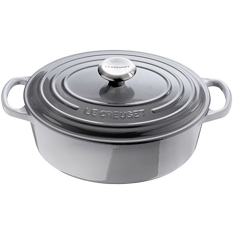Le Creuset Bräter Signature oval 29cm Perlgrau