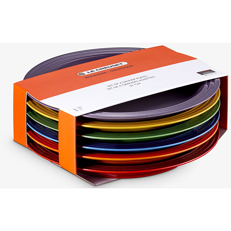 Le Creuset Speiseteller 27cm 6er Set Regenbogen
