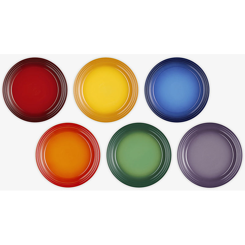 Le Creuset Speiseteller 27cm 6er Set Regenbogen