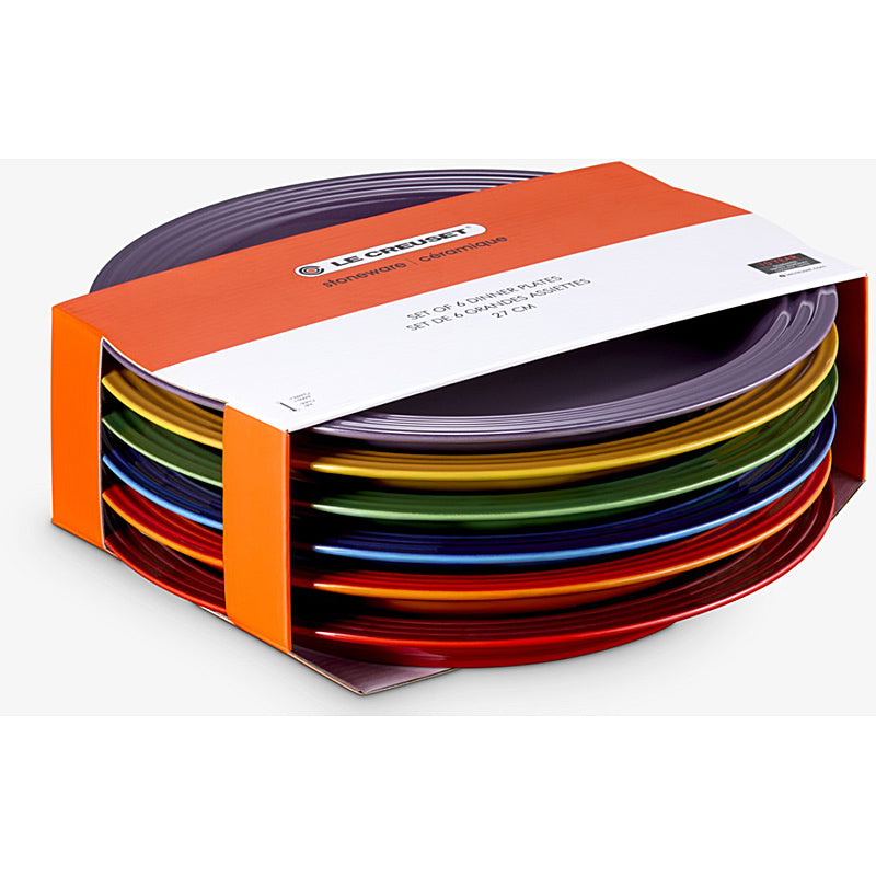 Le Creuset Speiseteller 27cm 6er Set Regenbogen