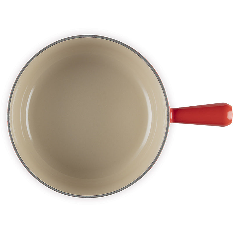 Le Creuset Caquelon Swivel Casserole Fondue Pot Cast Iron Cherry Red 22cm