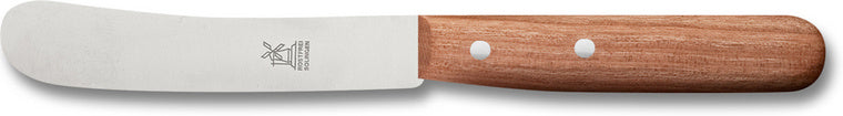 Windmühlenmesser "Butter Buckels", rostfrei, feingepließtet, Griff Kirschholz,