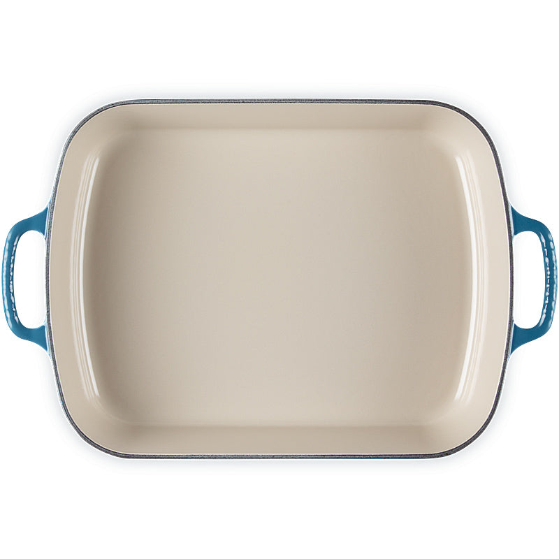 Le Creuset Bratreine Signature rechteckig 33cm Deep Teal