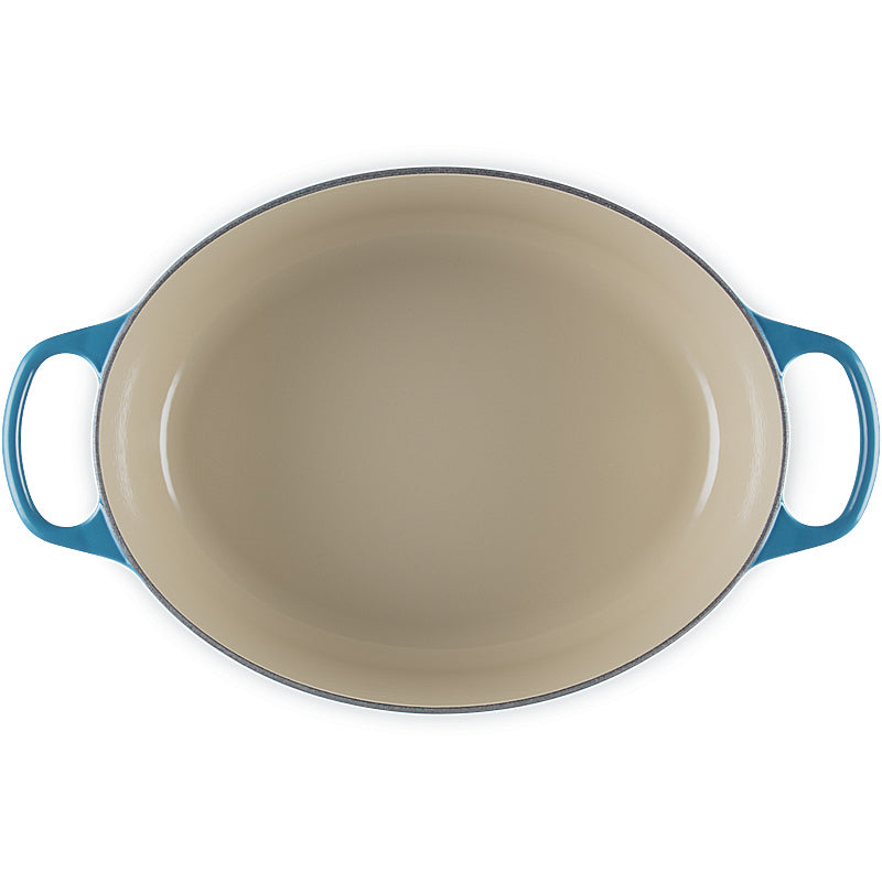 Le Creuset roaster signature oval 31 cm deep teal
