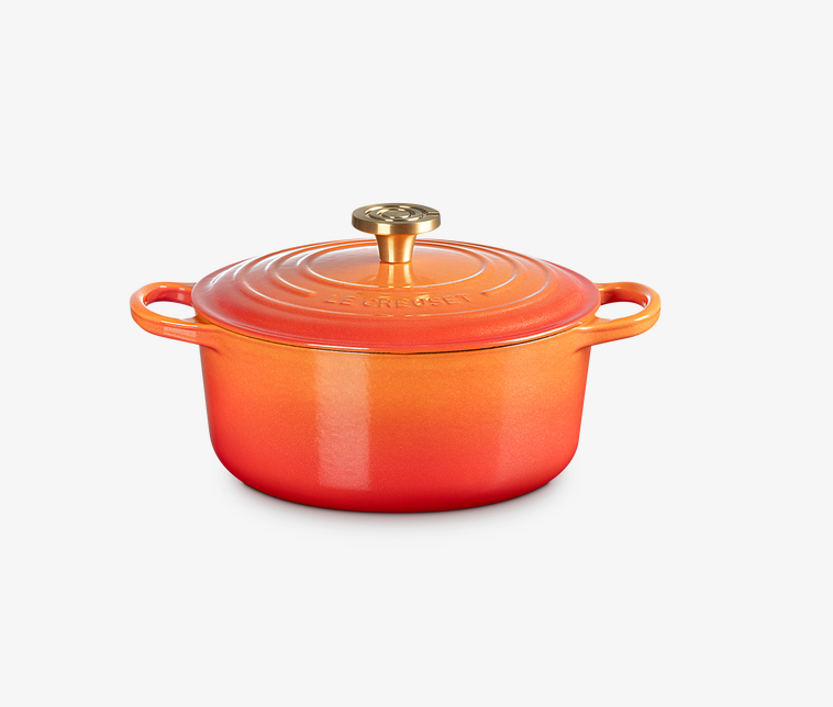 Le Creuset Bräter Signature rund 20 cm Flamme Dorée