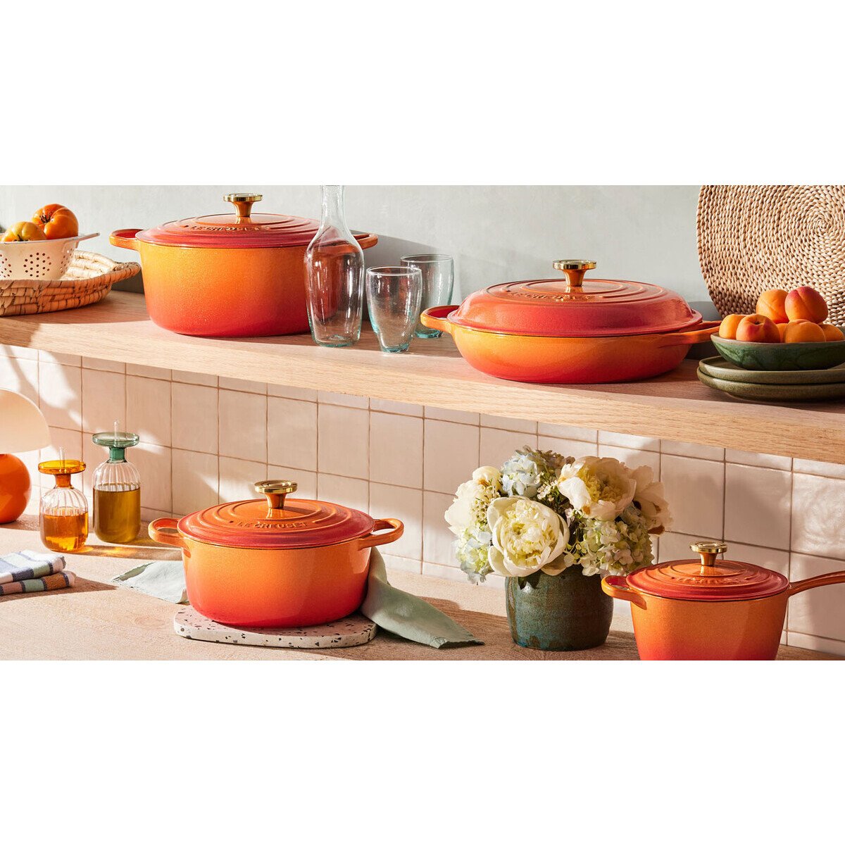 Le Creuset Gourmet-Profitopf Signature rund 30 cm Flamme Dorée