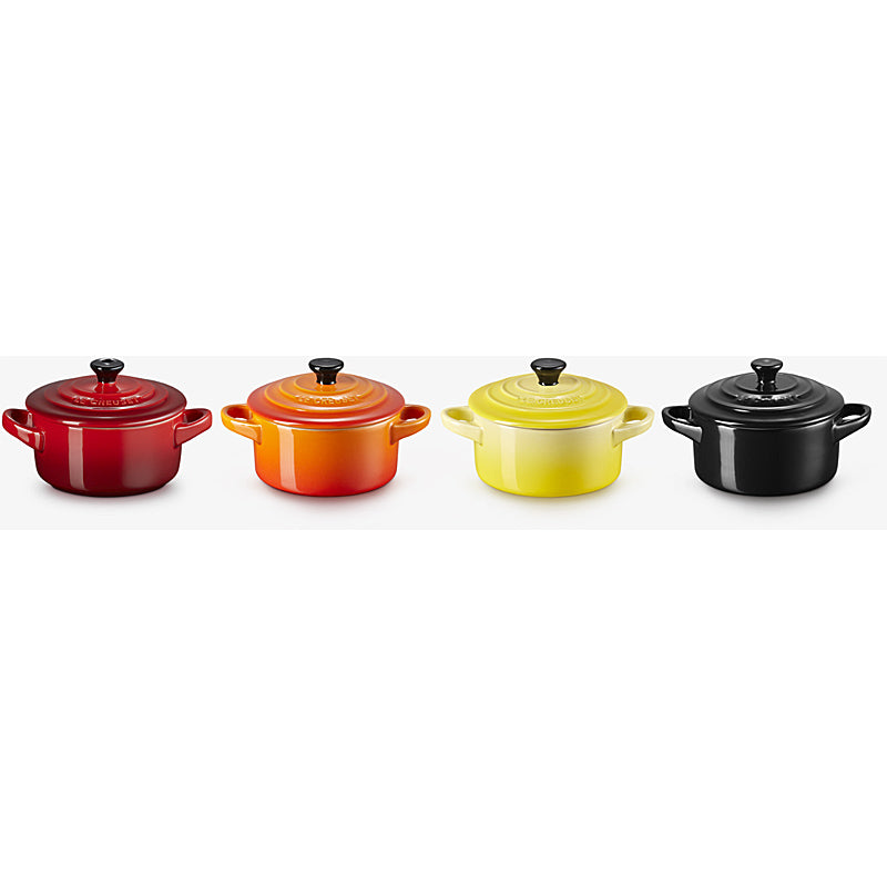 Le Creuset MINI-COCOTTE 4ER-SET FEUER & FLAMME
