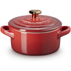 Le Creuset Mini Cocotte 10cm Kirschrot mit Herzknopf