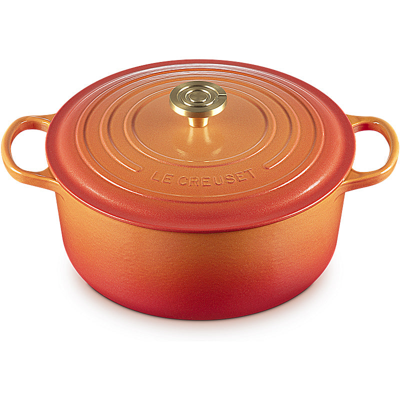 Le Creuset Bräter Signature rund 24 cm Flamme Dorée