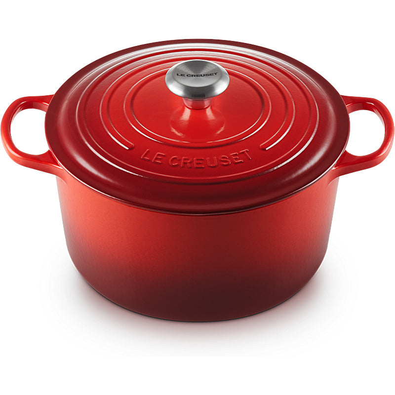 Le Creuset Bräter Signature hoch 26 cm Kirschrot