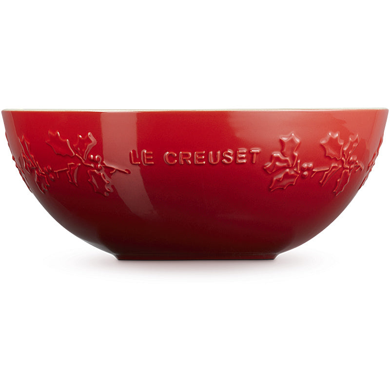 Le Creuset Servierschüssel Holly 25 cm Kirschrot