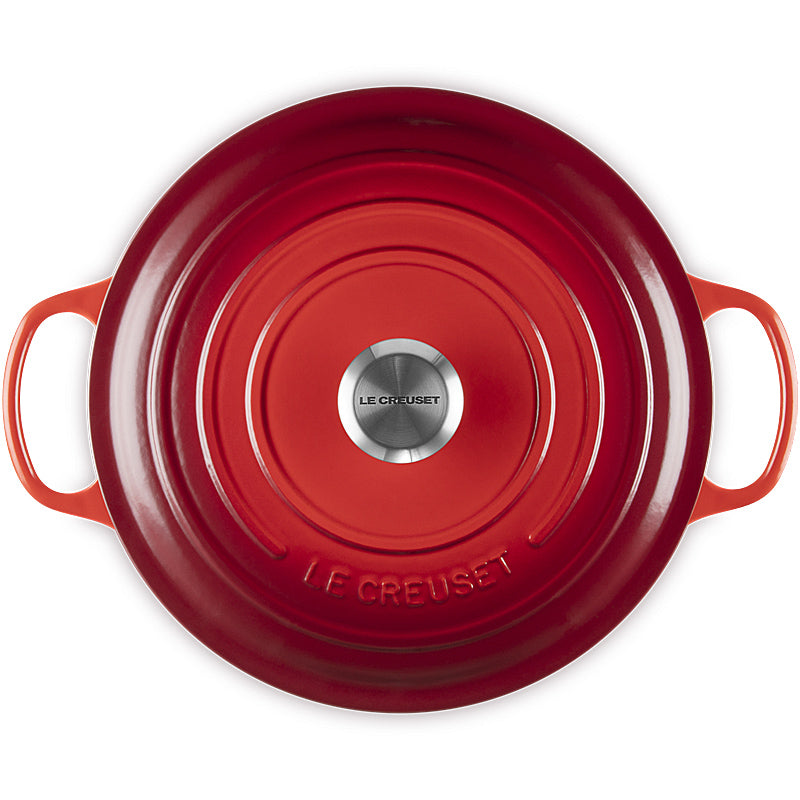 Le Creuset Bräter Signature rund 20cm Kirschrot