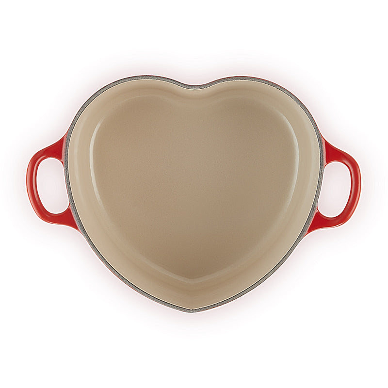 Le Creuset Herzbräter mit Herzknauf 20 cm Kirschrot