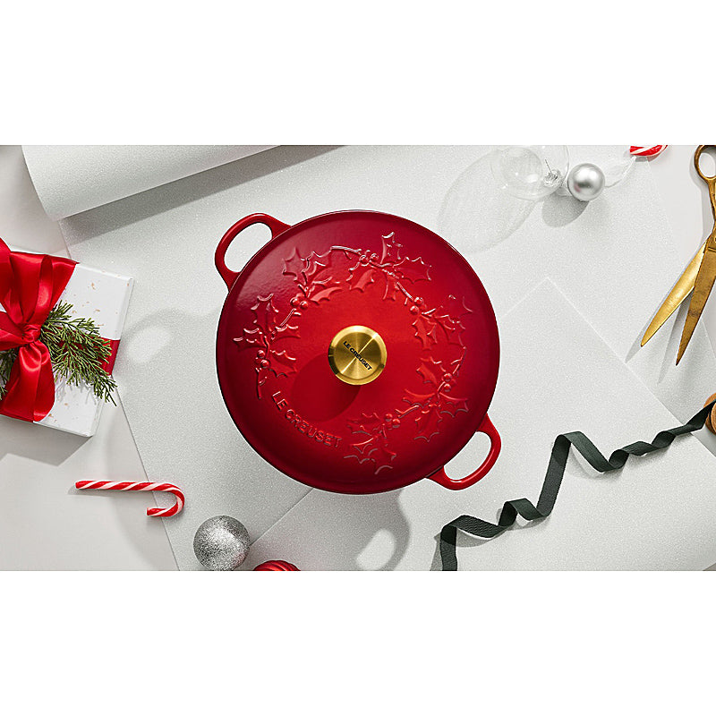 Le Creuset La Marmite Holly Tradition 26 cm Cherry Red