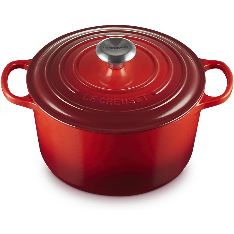 Le Creuset Bräter Signature hoch 24 cm Kirschrot