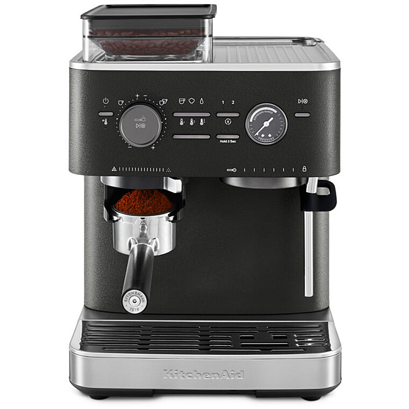 Kitchenaid 5KES6551EBK Halbautomatische Espressomaschine mit Mühle ARTISAN Farbe: Gusseisen Schwarz
